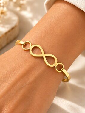 Cuff Bangle Bracelet for Women/Her – Waterproof - Infinity - Stainless Steel